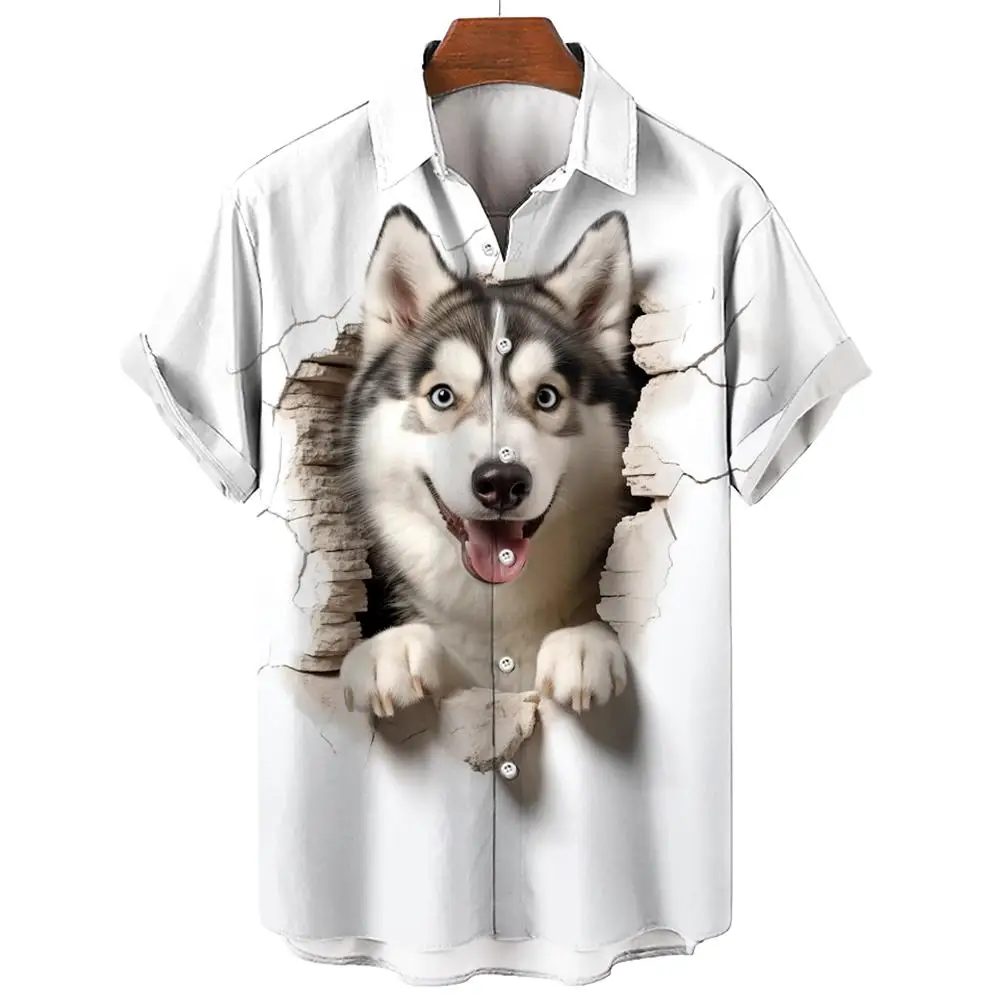 Fashion Dog Men's Retro Social Hawaii Shirt Summer 3d Printed Street Casual Clothes Man Clothing Cadiz Floral Blouse Slim Fit
Fashion Dog Men's Retro Social Hawaii Shirt Summer 3d Printed Street Casual Clothes Man Clothing Cadiz Floral Blouse Slim Fit