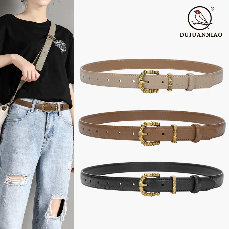 Women's Belt European and American Fashion Personality Pin Buckle Belt Simple Fashion Decoration Jeans Designer Belt
Women's Belt European and American Fashion Personality Pin Buckle Belt Simple Fashion Decoration Jeans Designer Belt