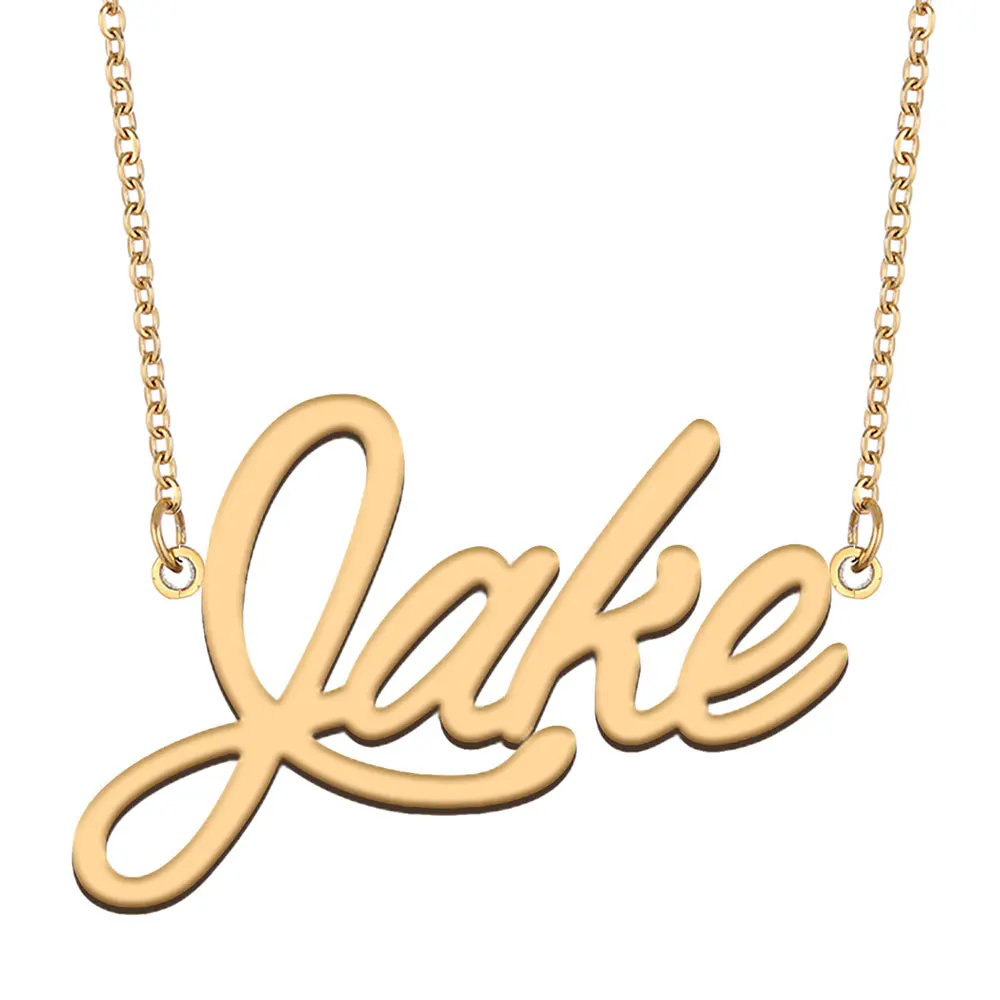 Jake Name Necklace for Women Stainless Steel Jewelry Gold Color Nameplate Pendant Collares Para Mujer Letters Choker
Jake Name Necklace for Women Stainless Steel Jewelry Gold Color Nameplate Pendant Collares Para Mujer Letters Choker