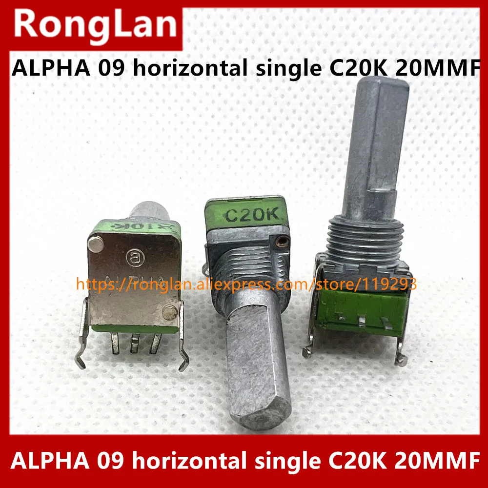 

[BELLA]ALPHA 09 horizontal single- joint potentiometer A10K C20K B50K [with midpoint ]--10pcs/lot