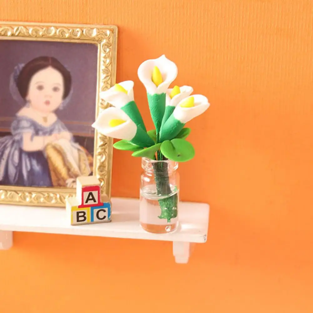 Creative Clear Lines with Vase Calla Lily Miniature Flower Model Doll House Supply Potted Flower Model Simulated Bonsai Toy
Creative Clear Lines with Vase Calla Lily Miniature Flower Model Doll House Supply Potted Flower Model Simulated Bonsai Toy