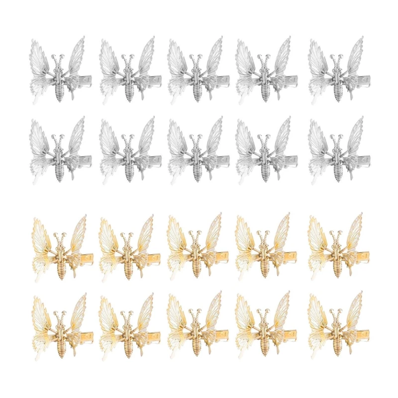 10Pcs 3D Flying for Butterfly Barrettes Movable for Butterfly Shaped Hair Clips Metal Hollow Metallic Hair Accessor
10Pcs 3D Flying for Butterfly Barrettes Movable for Butterfly Shaped Hair Clips Metal Hollow Metallic Hair Accessor