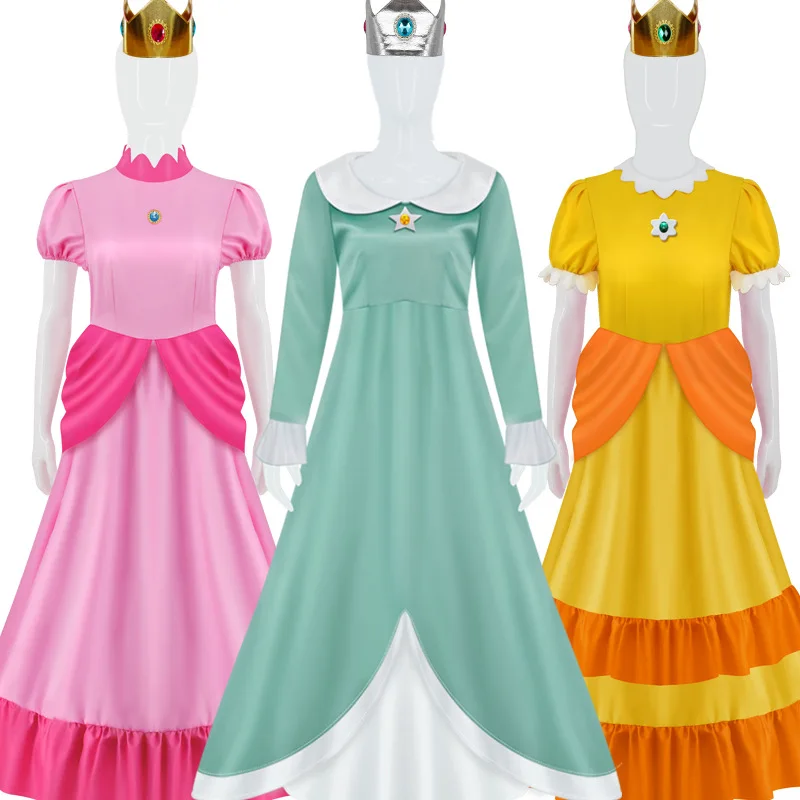 CosDaddy Princess Peach Cosplay Costume Peach Pink Dress Adult Rosalina Blue Dress Crown Suits Kids Halloween Cosplay Costume
CosDaddy Princess Peach Cosplay Costume Peach Pink Dress Adult Rosalina Blue Dress Crown Suits Kids Halloween Cosplay Costume