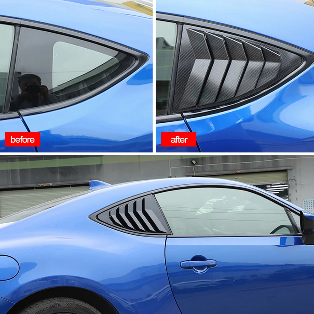 Bloem 2 Pcs/set Rear Quarter Window Louvers Spoiler Panel for Scion FRS