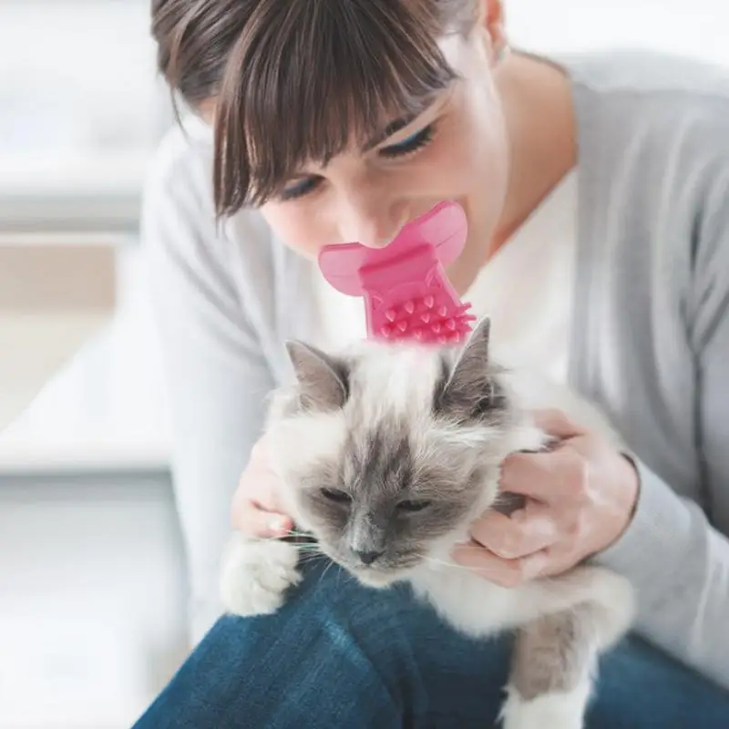 

Pet Cat Massage Brush Tongue Shaped Silicone Soft Pet Hair Remover Brush Licking Cat Kitten Massage Brush Cat Grooming Tool