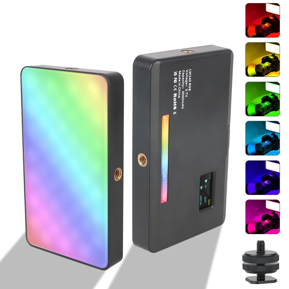 Portable LED Video Light For Photography Rechargeable Camera Lights LW140 2500K-9000K RGB Studio Photo Lamp
Portable LED Video Light For Photography Rechargeable Camera Lights LW140 2500K-9000K RGB Studio Photo Lamp