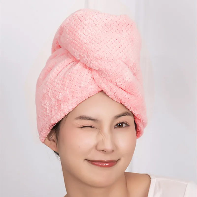

Microfiber Quick Drying Bath Towel Shower Hat Hair Drying Cap Wrapped Soft Bath Bathroom Hair Cap Absorb Water Head Wrap Turban