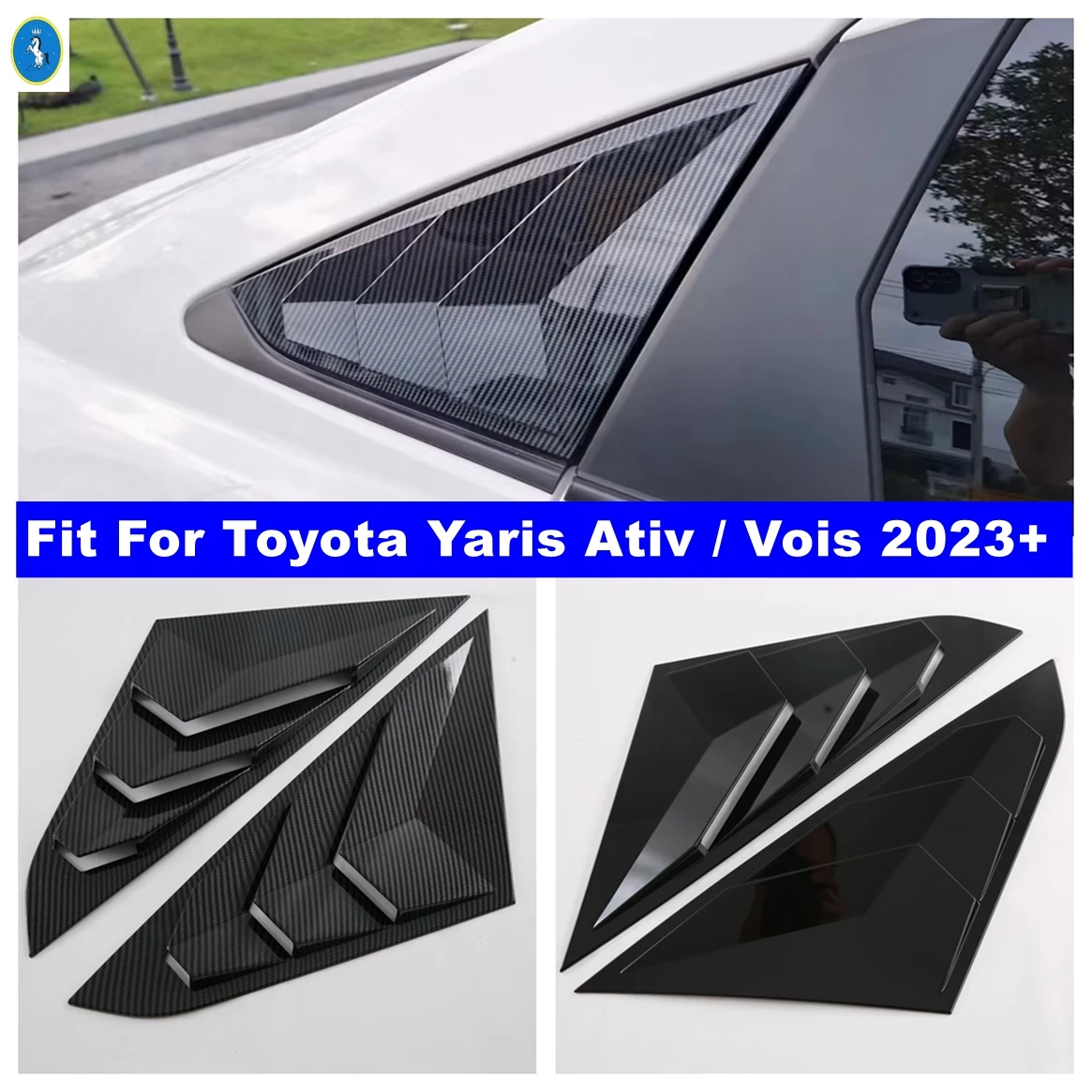 Car Rear Window Blinds Side Tuyere Louvers Vent Rear Window Louvers For Toyota Yaris Ativ / Vois 2023 2024 Exterior Accessories
Car Rear Window Blinds Side Tuyere Louvers Vent Rear Window Louvers For Toyota Yaris Ativ / Vois 2023 2024 Exterior Accessories