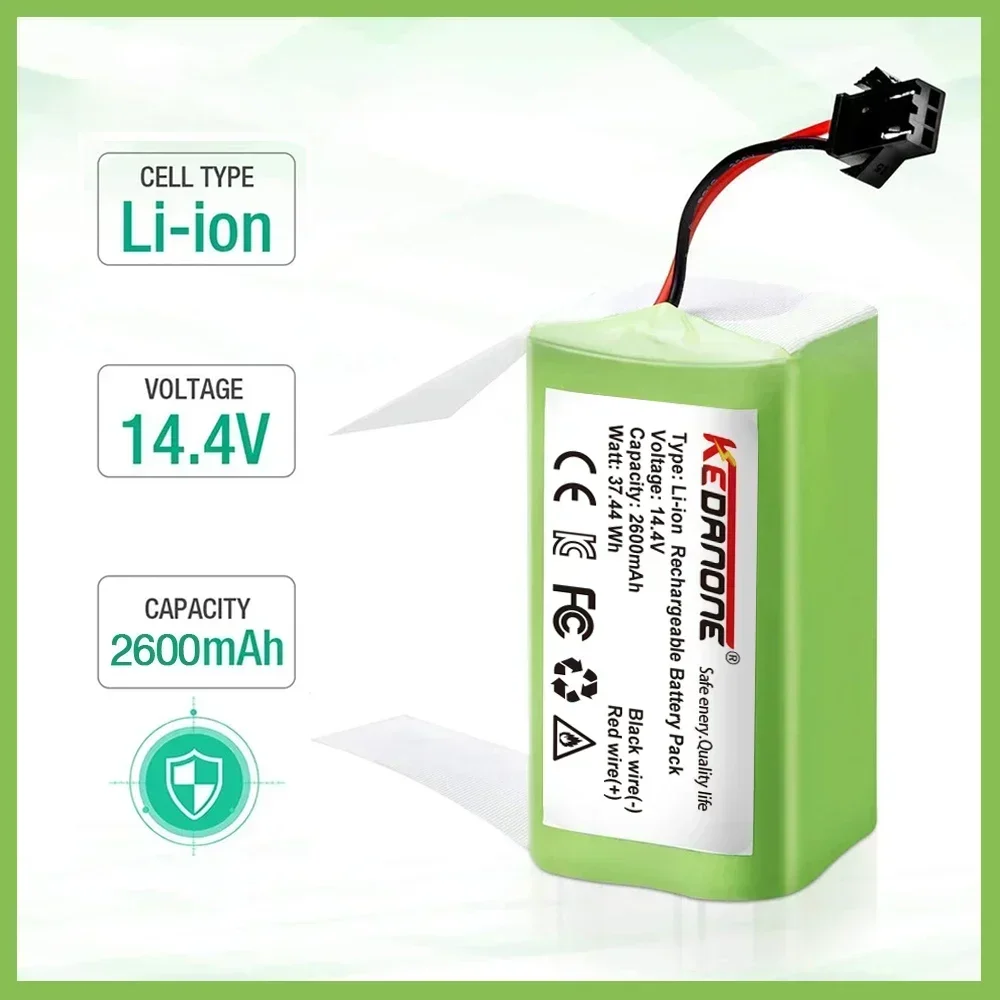 

Lithium ion battery for Conga 990, 1090, Tesvor X500, Ecovacs, Deebot N79, N79S, DN622, Eufy, RoboVac 11, 11S, RoboVac 30 etc.