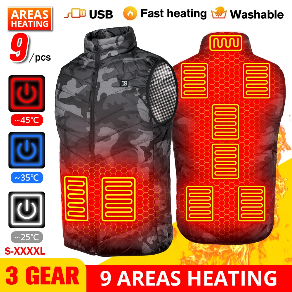21 Areas Coat Hunting Ski Winter Warm Jacket Waterproof USB Electric Heating Vest New Men Women Outdoor Round Neck Heated Vest
21 Areas Coat Hunting Ski Winter Warm Jacket Waterproof USB Electric Heating Vest New Men Women Outdoor Round Neck Heated Vest