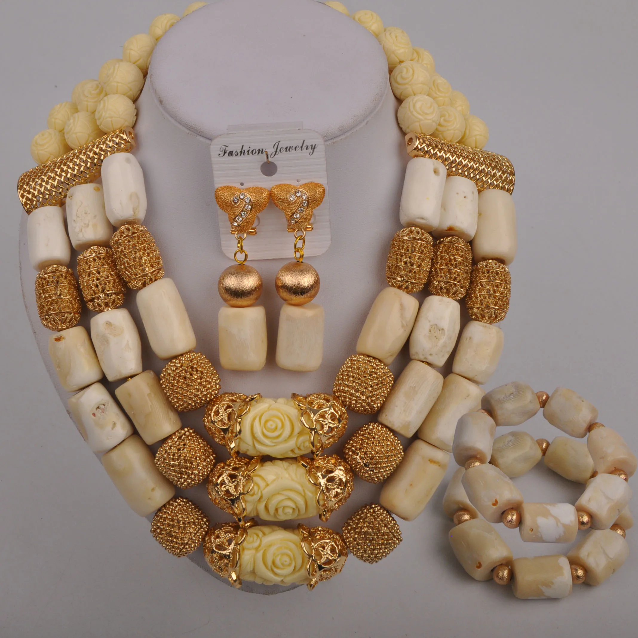 

Модный комплект ювелирных изделий из белых коралловых бусин, нигерийские Свадебные африканские ожерелья, Свадебный комплект