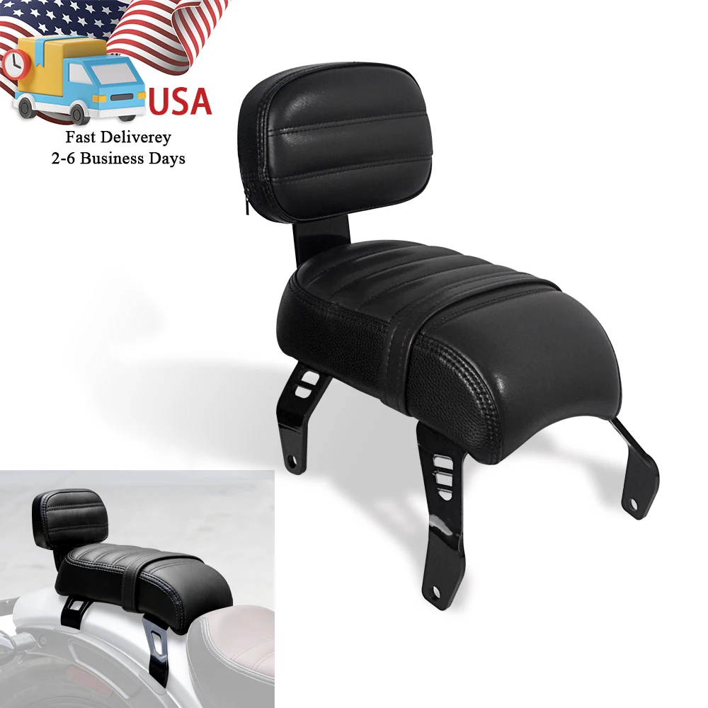 

Motorcycle Leather Passenger Rear Seat Pad Pillow Sissy Bar Backrest Kits For Indian Scout Bobber Twenty Sixty 2018-2022