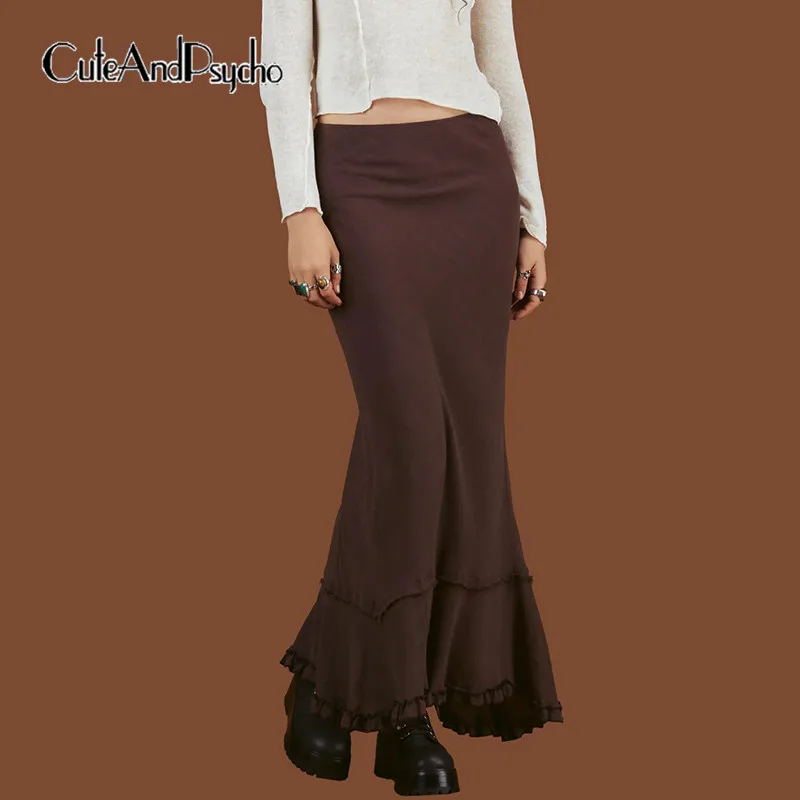 Cuteandpsycho Hotsweet Solid Long Skirts Casual Irregular Chic Lettuce Trim Outfits 90s Vintage Streetwear Ankle-Length Bottoms
Cuteandpsycho Hotsweet Solid Long Skirts Casual Irregular Chic Lettuce Trim Outfits 90s Vintage Streetwear Ankle-Length Bottoms