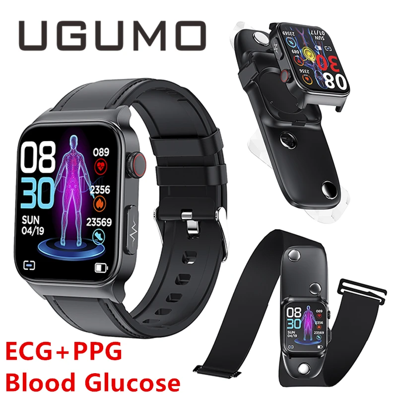 UGUMO E500 Blood Glucose Smart Watch Men ECG Monitor Blood Pressure Body Temperature Smartwatch IP68 Waterproof Fitness Tracker
UGUMO E500 Blood Glucose Smart Watch Men ECG Monitor Blood Pressure Body Temperature Smartwatch IP68 Waterproof Fitness Tracker
