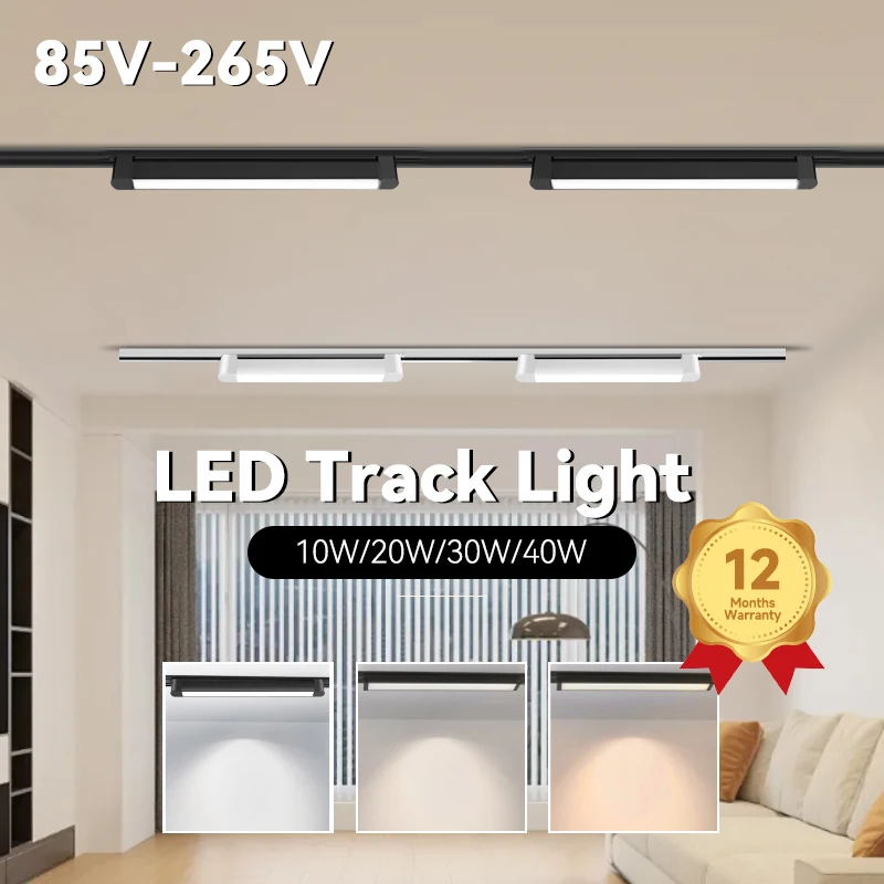 

Track Light 110V 220V Led Lamp 10W 20W 30W 40W for Bedroom Living Room Clothing Store Home Decor Set Rail Lighting Ceiling Lamps