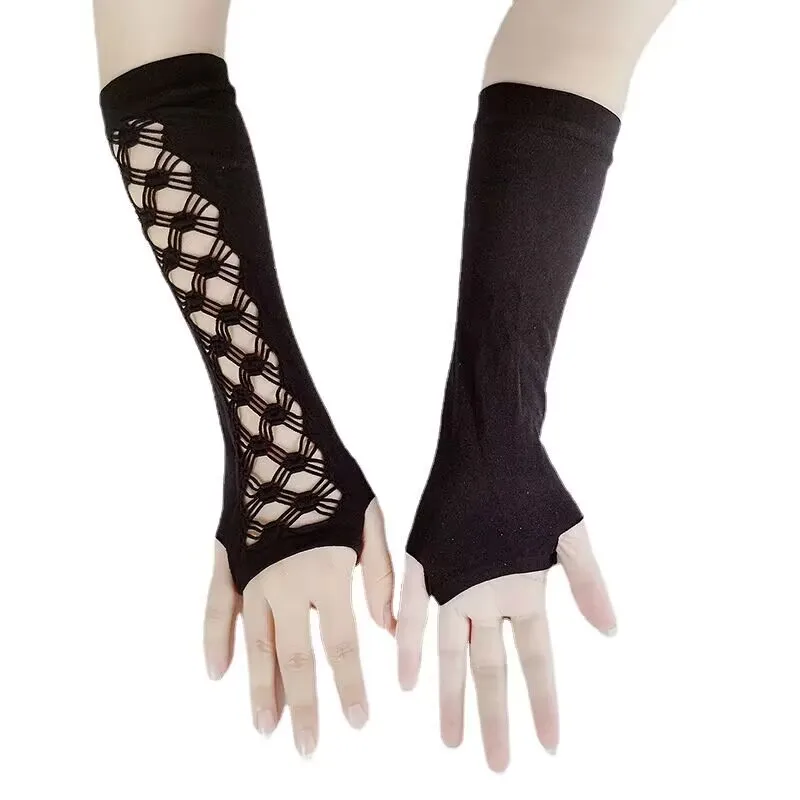 New Fashion Elegant Woman Black Long Hollow Out Fingerless Gloves Half Finger Gloves Without Fingers Woman
New Fashion Elegant Woman Black Long Hollow Out Fingerless Gloves Half Finger Gloves Without Fingers Woman