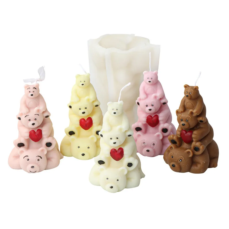 3D Stacked Love Bear Family Silicone Candle Mold DIY Couple Bear Animal Candle Making Resin Soap Cake Mold Gift Craft Home Decor
3D Stacked Love Bear Family Silicone Candle Mold DIY Couple Bear Animal Candle Making Resin Soap Cake Mold Gift Craft Home Decor