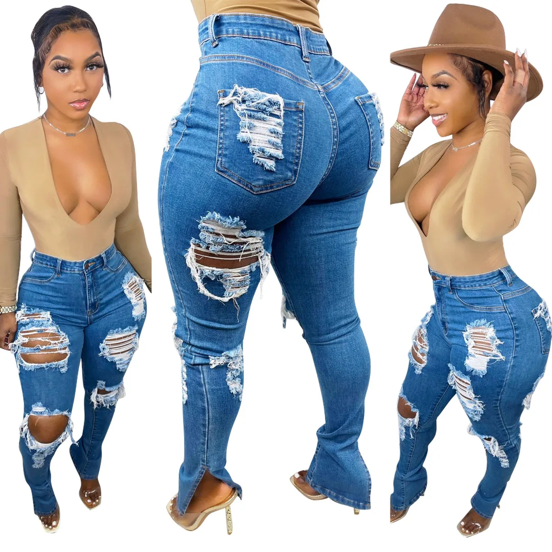 Sexy Destroyed Hole Denim Jeans for Women High Waist Ripped Jeans Hollow Out Streetwear Mujer Skinny Full Length Jeans
Sexy Destroyed Hole Denim Jeans for Women High Waist Ripped Jeans Hollow Out Streetwear Mujer Skinny Full Length Jeans