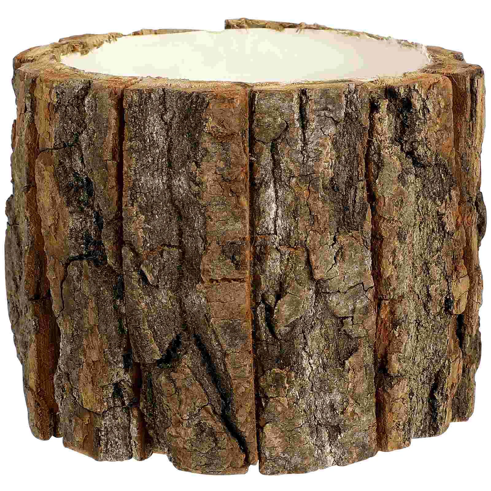 Rustic Wooden Flower Pot Stump Bark Flower Bucket Barrel Planter Pots Succulents Container Garden Home Decoration
Rustic Wooden Flower Pot Stump Bark Flower Bucket Barrel Planter Pots Succulents Container Garden Home Decoration
