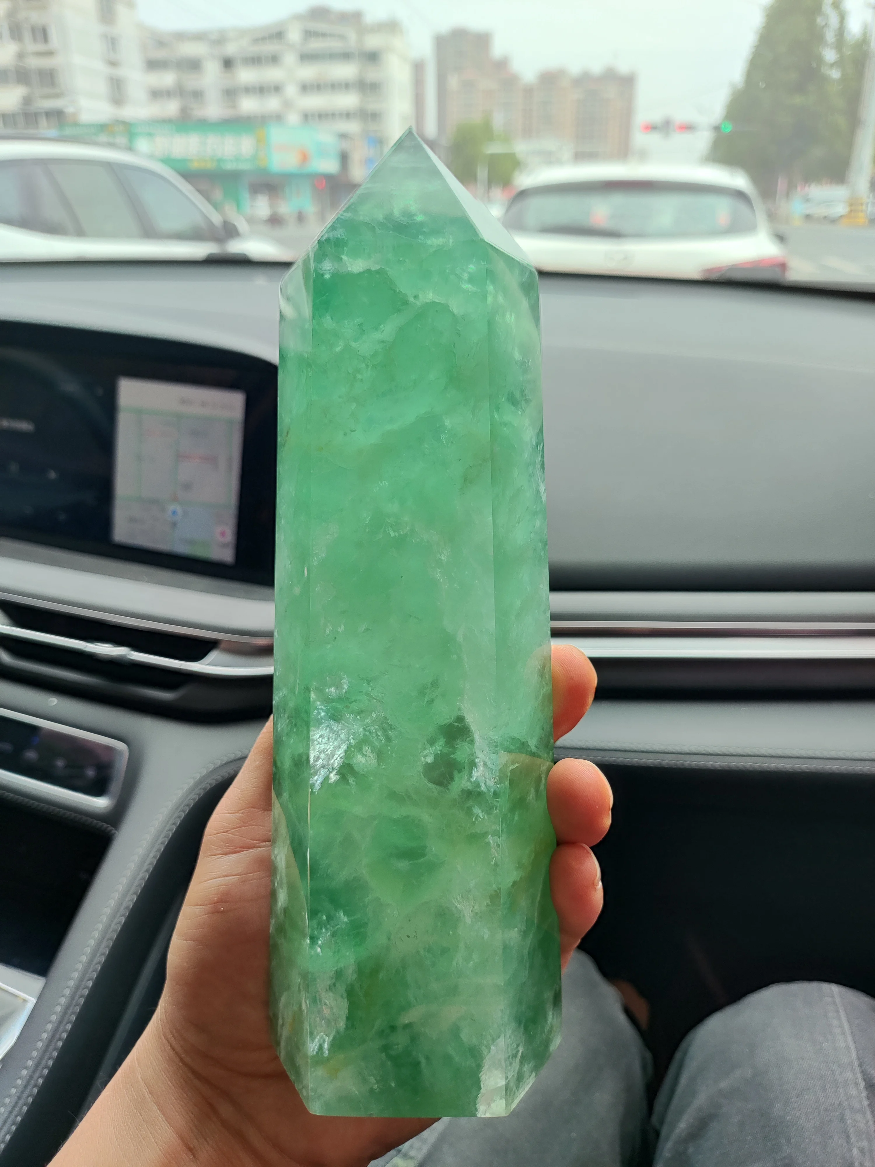 Natural Crystal Dot Green Fluorite Tower, Wand Treatment Stone, Energy Ore Mineral Obelisk, Home Decor
Natural Crystal Dot Green Fluorite Tower, Wand Treatment Stone, Energy Ore Mineral Obelisk, Home Decor