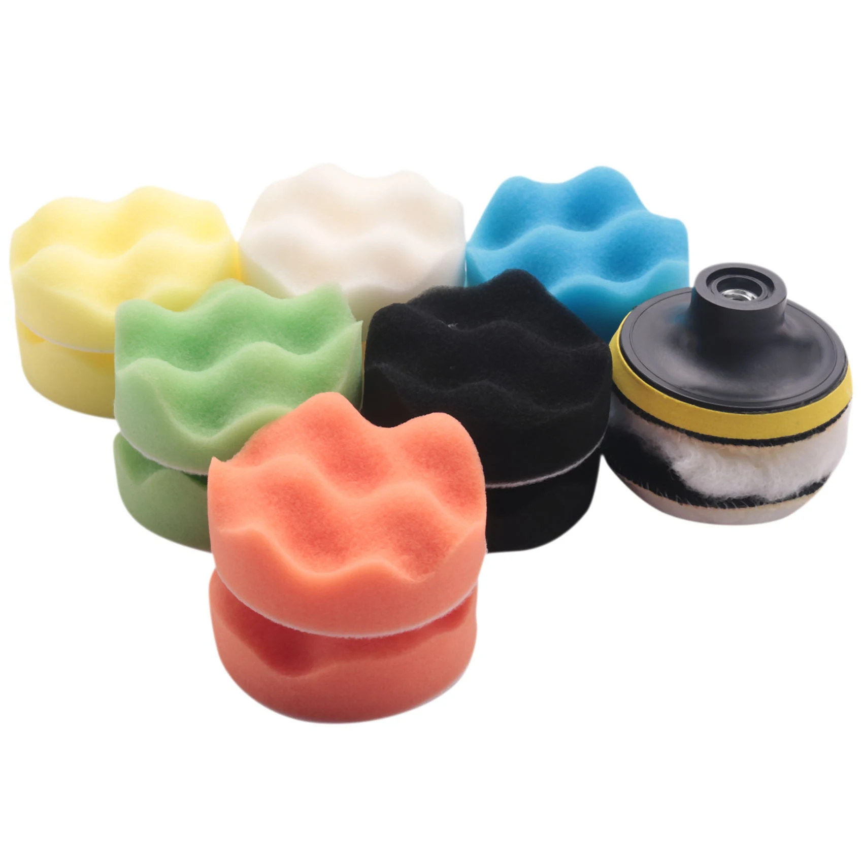 Набор полировальных насадок для автомобиля, комплект из 15 шлифовальных и восковых насадок + адаптер для дрели M10 
Набор полировальных насадок для автомобиля, комплект из 15 шлифовальных и восковых насадок + адаптер для дрели M10