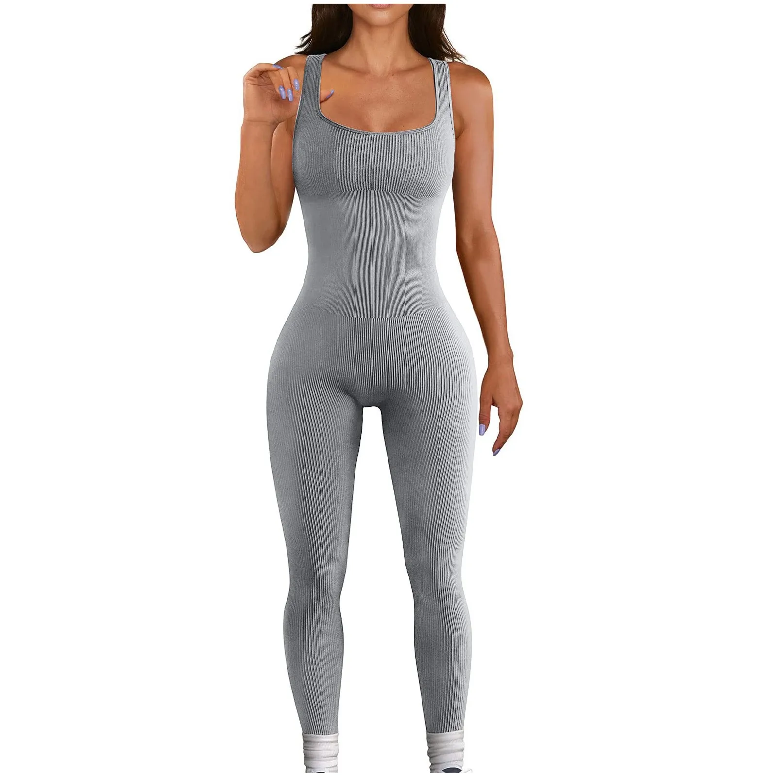 Women'S Sleeveless Tank Top Jumpsuit Threaded Square Neck Hip Lift Slim Sexy Jumpsuits Jump Suit Bodysuits Romper For Women
Women'S Sleeveless Tank Top Jumpsuit Threaded Square Neck Hip Lift Slim Sexy Jumpsuits Jump Suit Bodysuits Romper For Women