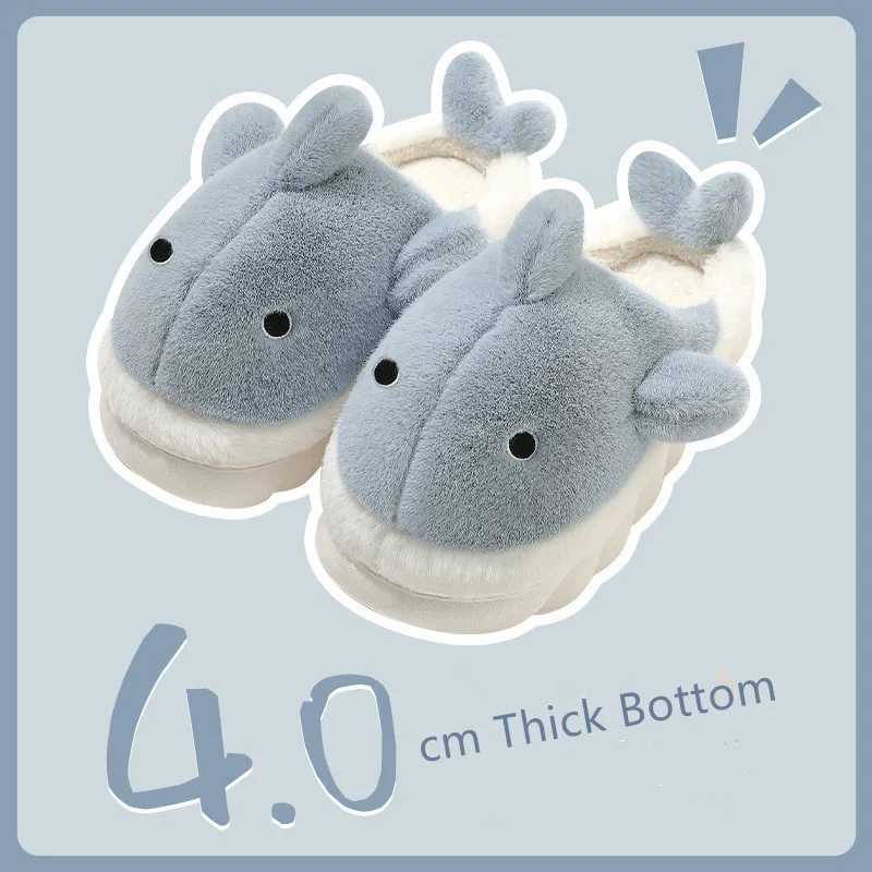 Funny Home Slippers Unisex Designer Shark Shoes Women Men Keep Warm Bedroom Fur Slides Women Shoes 4cm Thick Sole Animal Slipper
Funny Home Slippers Unisex Designer Shark Shoes Women Men Keep Warm Bedroom Fur Slides Women Shoes 4cm Thick Sole Animal Slipper