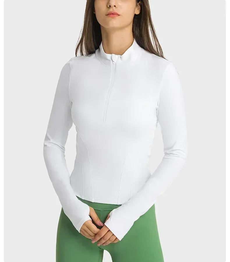 LuluLogo Women's Long Sleeve Top Gym Shirts Yoga Fitness Sport Women Clothing Sportswear Half Zip Elastic Force Blouse Jacket
LuluLogo Women's Long Sleeve Top Gym Shirts Yoga Fitness Sport Women Clothing Sportswear Half Zip Elastic Force Blouse Jacket