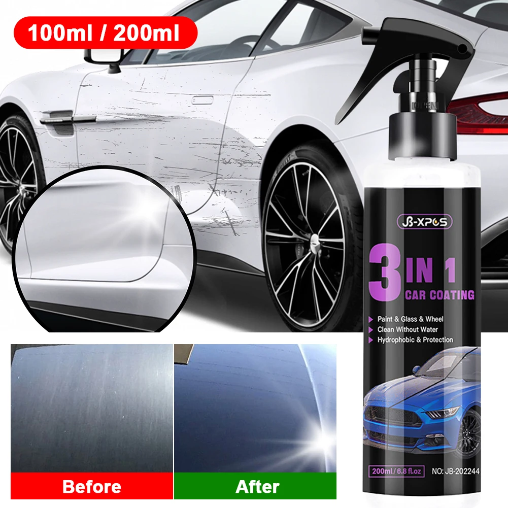 200ML Universal Car Ceramic Coating 3 In 1 Spray Car Polishing Agent Scratch-Resistant With Waterproof Anti Rain Car Care Tools
200ML Universal Car Ceramic Coating 3 In 1 Spray Car Polishing Agent Scratch-Resistant With Waterproof Anti Rain Car Care Tools