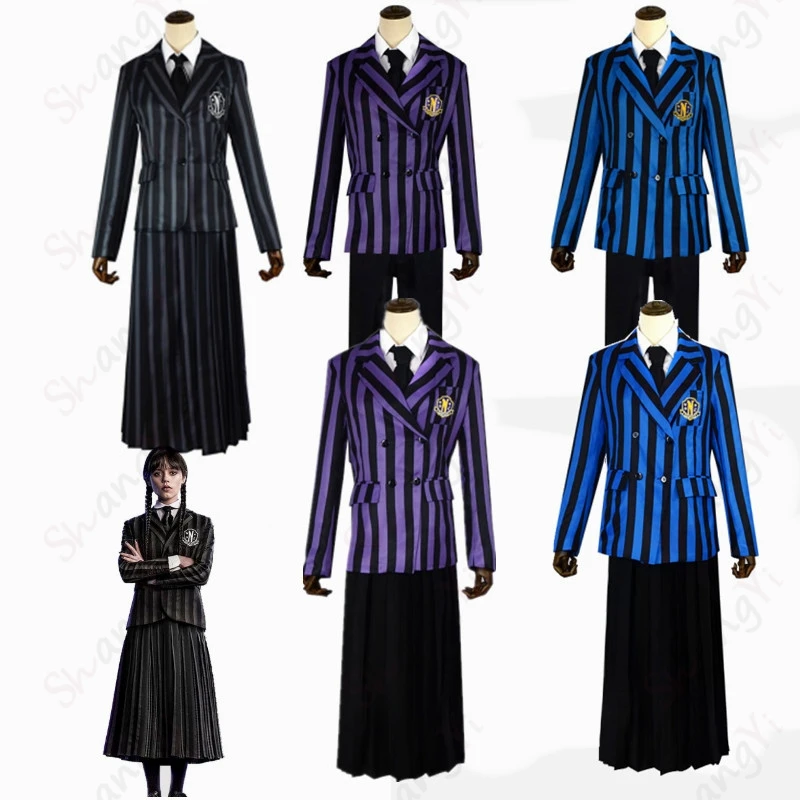 Adams Wednesday Cosplay School Uniform Adult Mens Womens School Uniform Suit With Wig Halloween Carnival Rave Party Costume
Adams Wednesday Cosplay School Uniform Adult Mens Womens School Uniform Suit With Wig Halloween Carnival Rave Party Costume