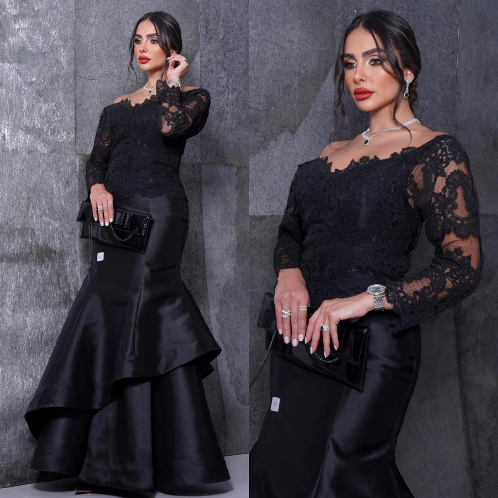 Prom Dresses Eleagnt Off the Shoulder Lace Mermaid Fahsion Party Floor Length Long Sleeve Tiered Formal Evening Gowns 파티복이브닝드레스
Prom Dresses Eleagnt Off the Shoulder Lace Mermaid Fahsion Party Floor Length Long Sleeve Tiered Formal Evening Gowns 파티복이브닝드레스