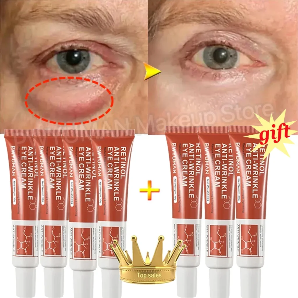 

3/7PCS Retinol Anti-wrinkle Eye Cream Remove Eye Bags Dark Circle Fade Fine Lines Anti-Aging Puffiness Firming Brighten Eye Care