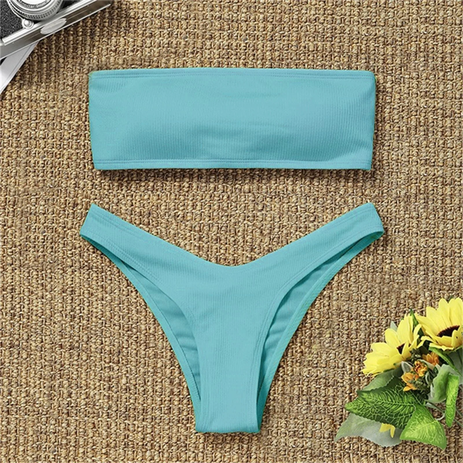 Bikini Set Women Swimwear Solid Color String Bikinis Thong Swimsuit Strapless Beachwear Bathing Suit Biquini купальник
Bikini Set Women Swimwear Solid Color String Bikinis Thong Swimsuit Strapless Beachwear Bathing Suit Biquini купальник