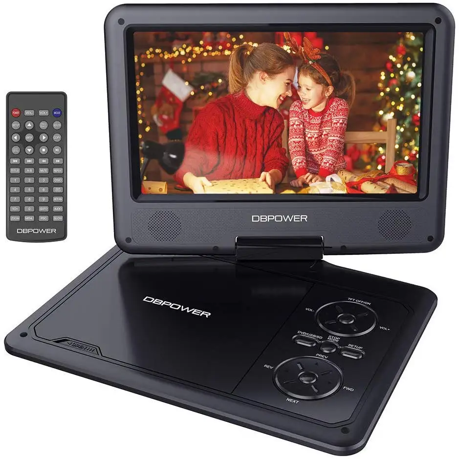 Портативный DVD-плеер DBPOWER с поворотным экраном 9,5 дюйма, 5-часовым встроенным аккумулятором, поддержкой CD/DVD/SD-карты/USB
Портативный DVD-плеер DBPOWER с поворотным экраном 9,5 дюйма, 5-часовым встроенным аккумулятором, поддержкой CD/DVD/SD-карты/USB