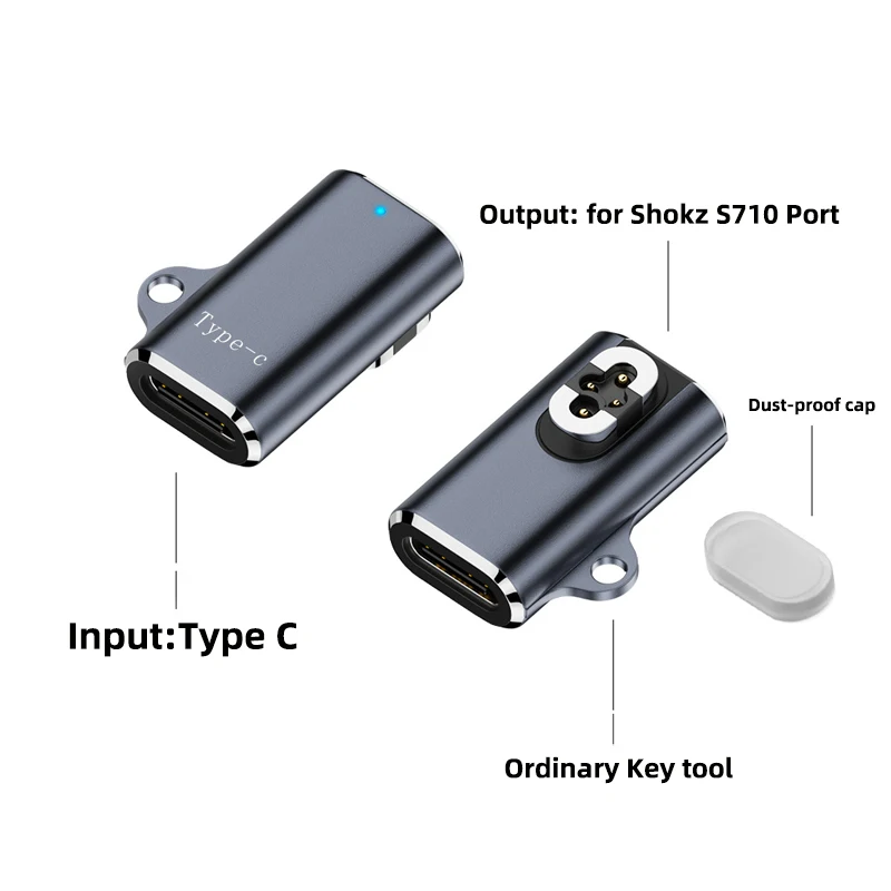 Portable Headphone Charger Adapter for SHOKZ OpenSwim Pro S710 USB C Fast Charging Converter for Shokz Magnetic Connector Portable Headphone Charger Adapter for SHOKZ OpenSwim Pro S710 USB C Fast Charging Converter for Shokz Magnetic Connector