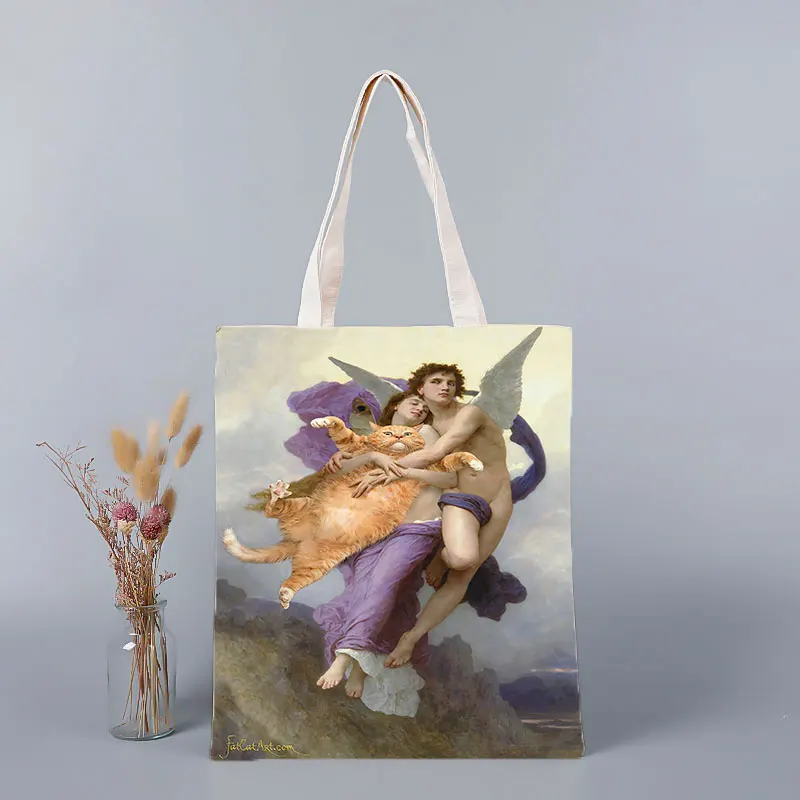Cats and World Famous Paintings Eco Shopper Bag Kawaii Bag Women Shopping Cartoon Tote Bags for Women Handbags for Gift Borsa
Cats and World Famous Paintings Eco Shopper Bag Kawaii Bag Women Shopping Cartoon Tote Bags for Women Handbags for Gift Borsa