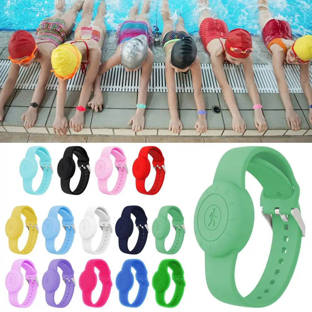 

Waterproof Bracelet Kids Protective Case Wristband for Airtag Silicone Watch Bands Anti Scratch Wrist Band Multiple Colors Y8B1