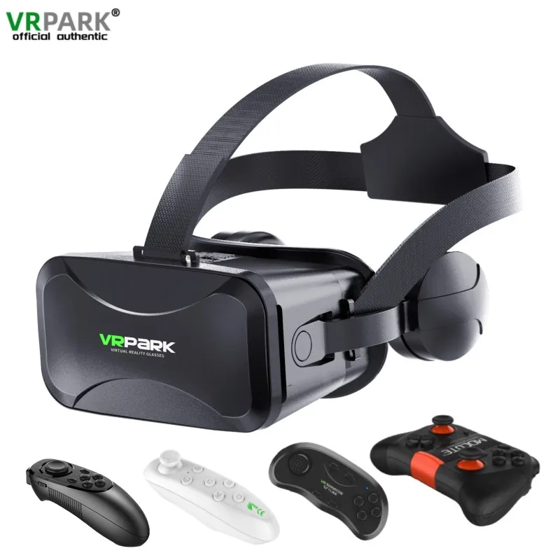 

Original J30 4K Virtual Reality 3D Glasses Box Stereo VR Google Cardboard Headset Helmet for IOS Android Phone Max 6.7",Rocker