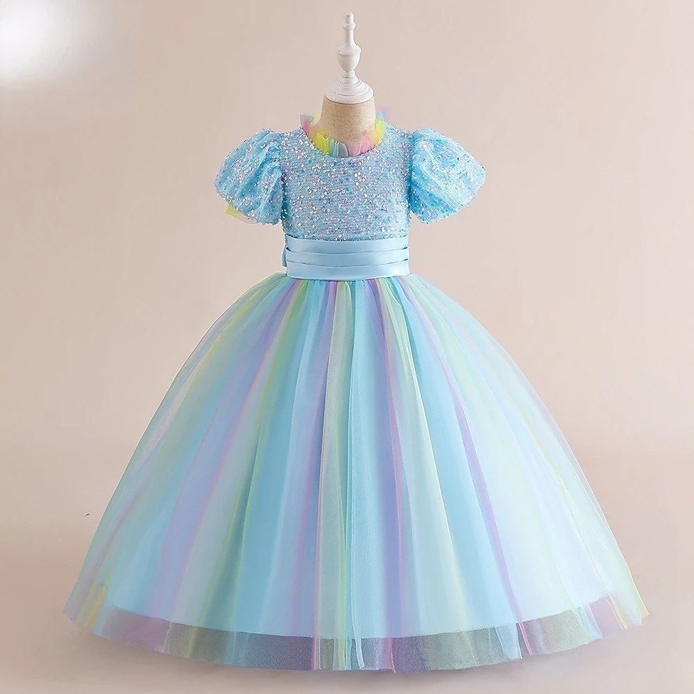 Colourfu Sequin Girls Dress Kids Princess Party Wedding Flower Puff Sleeve Performance Formal Tutu Clothes Vestidos Flash Sale
Colourfu Sequin Girls Dress Kids Princess Party Wedding Flower Puff Sleeve Performance Formal Tutu Clothes Vestidos Flash Sale