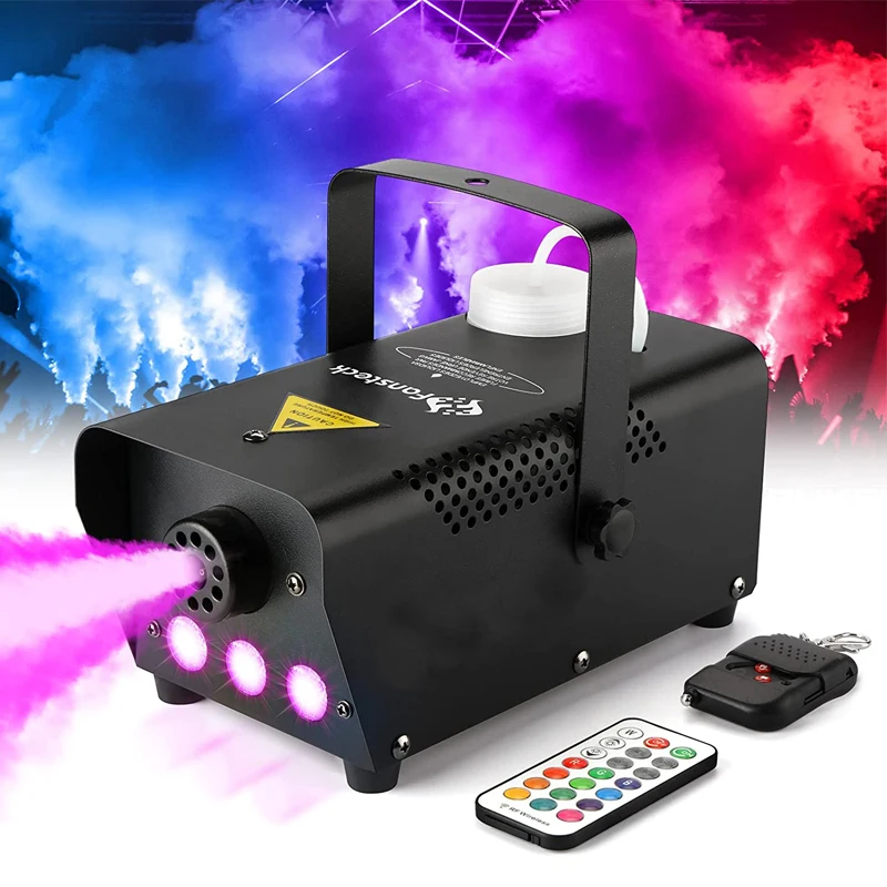 Fog Machine with Lights - 3 Stage LED Lights with 12 Colors & Strobe Effect for Party Wedding Holiday Christmas - 500W
Fog Machine with Lights - 3 Stage LED Lights with 12 Colors & Strobe Effect for Party Wedding Holiday Christmas - 500W