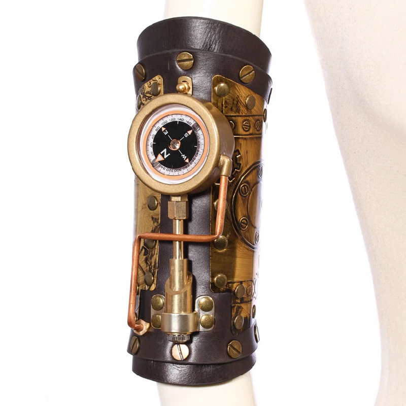Medieval Vintage Steampunk Outdoor Compass Bracelet Warrior Armor Wristbands Gothic Punk Novel Pointer Wrist Arm Guard Cosplay
Medieval Vintage Steampunk Outdoor Compass Bracelet Warrior Armor Wristbands Gothic Punk Novel Pointer Wrist Arm Guard Cosplay