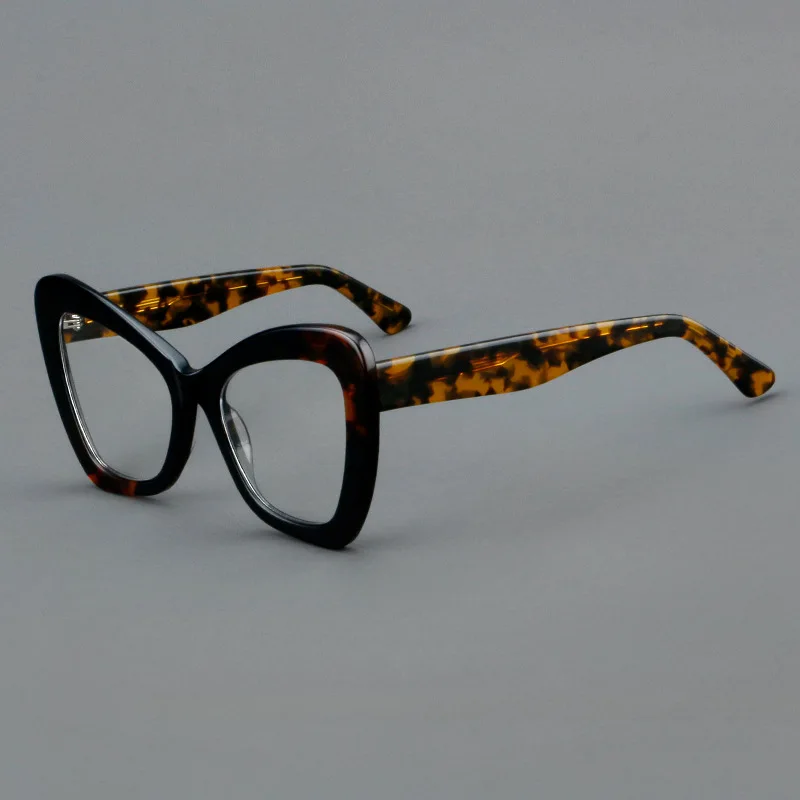 Lunettes à plaque avec monture rétro, patchwork œil de chat, transfrontalier, tendance de la mode européenne et américaine, 8801 3