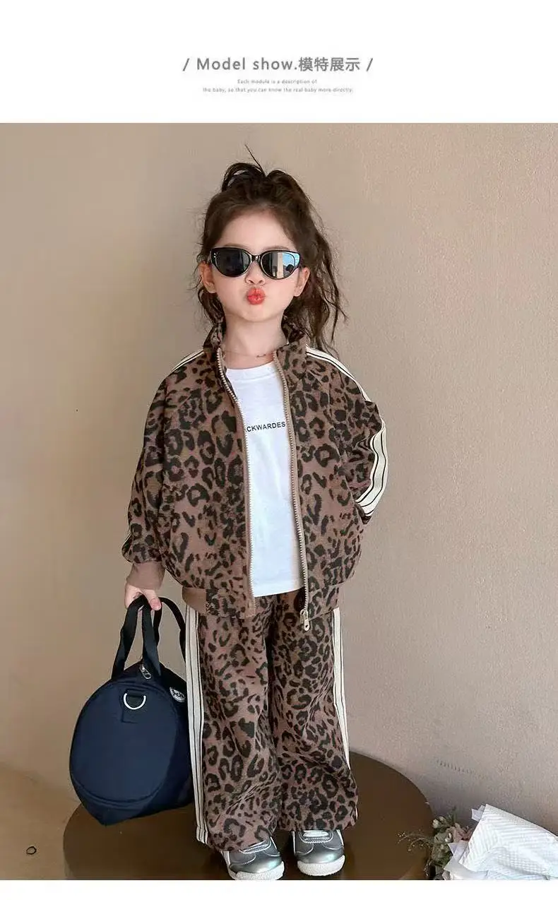 الفتيات مجموعة ملابس الربيع نمط جديد للأطفال ملابس رياضية أنيقة للفتيات طفل الفتيات ليوبارد نمط السراويل + السراويل قطعتين مجموعة الفتيات مجموعة ملابس الربيع نمط جديد للأطفال ملابس رياضية أنيقة للفتيات طفل الفتيات ليوبارد نمط السراويل + السراويل قطعتين مجموعة