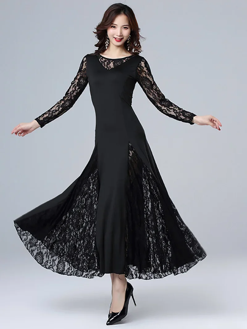Women Lace Ballroom Dress Social Dance Modern Dance Waltz Costume Adult Stage Performance Dancing Class Clothes Dancewear
Women Lace Ballroom Dress Social Dance Modern Dance Waltz Costume Adult Stage Performance Dancing Class Clothes Dancewear