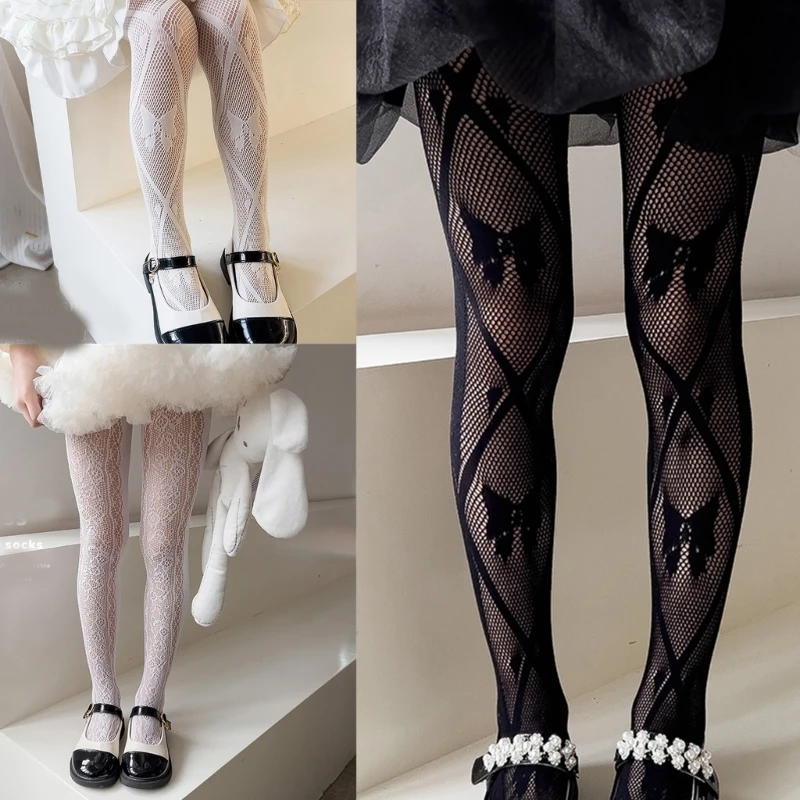 

Fashionable Girls Lace Leggings with Decoration, Spring Summer See Through Pantyhose for Various Drop shipping
