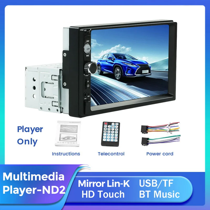 

Car Universal 1Din Stereo Car Radio MP3 MP5 Universal HD Touch Screen Multimedia Video Player Rear View Camera BT AUX FM USB