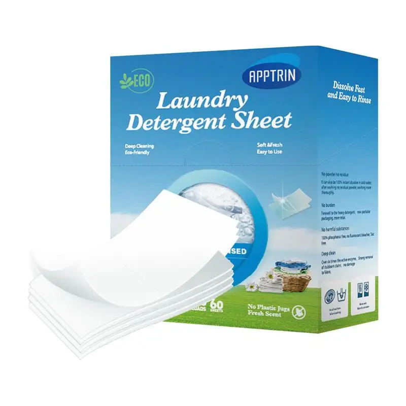 Laundry Sheets Detergent Fresh Scent Liquidless Laundry Detergent Natural Laundry Strips with Deep Cleaning for Dorms Camping
Laundry Sheets Detergent Fresh Scent Liquidless Laundry Detergent Natural Laundry Strips with Deep Cleaning for Dorms Camping