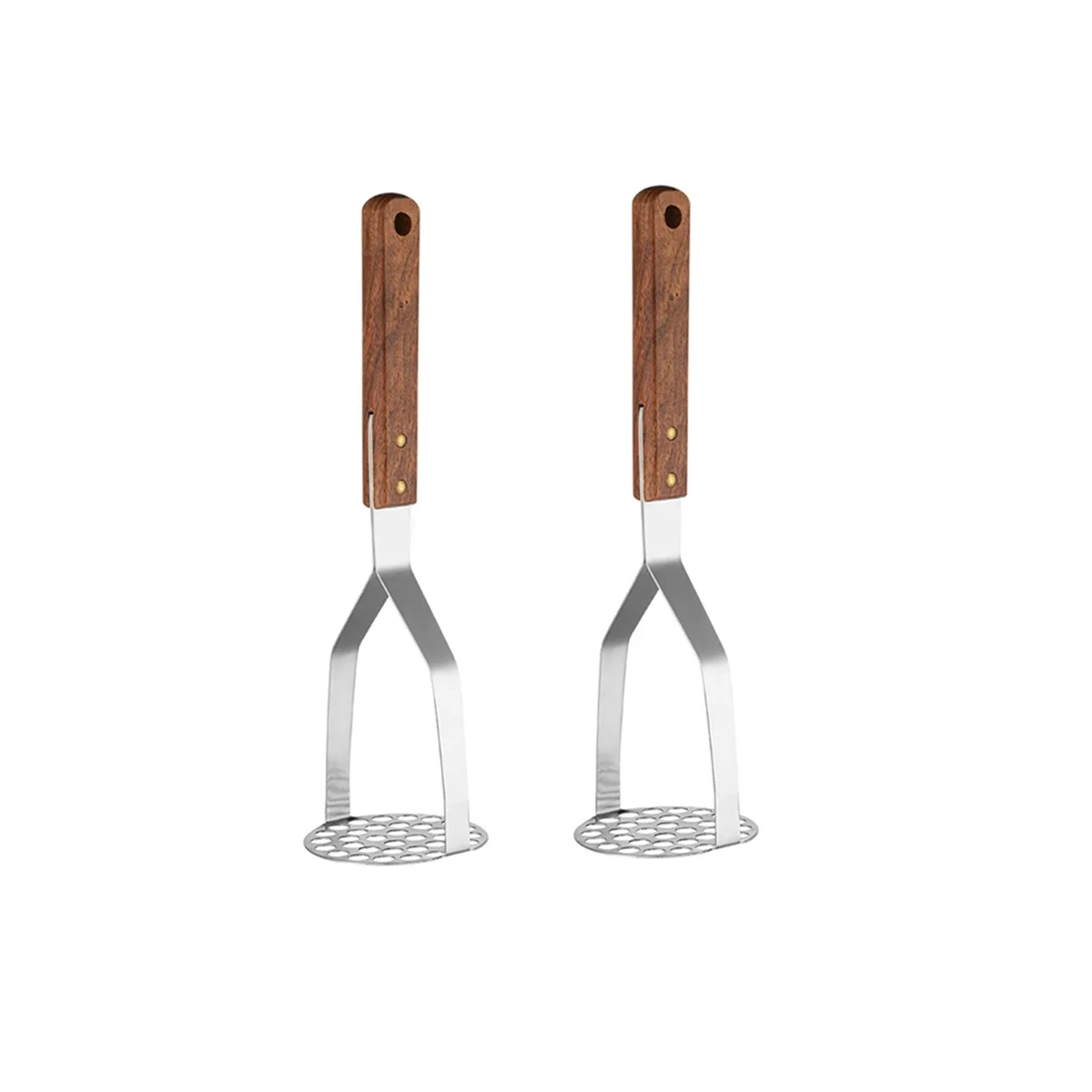 2Pcs Potato Mashers, Vintage Kitchen Utensil Stainless Round Potato Masher, Wooden Handle Masher Ricer Tool
2Pcs Potato Mashers, Vintage Kitchen Utensil Stainless Round Potato Masher, Wooden Handle Masher Ricer Tool