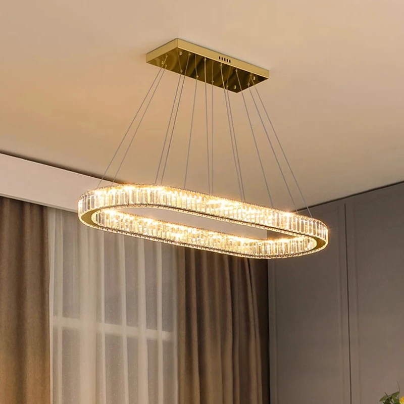 FKL Modern Crystal Oval Dining room Chandelier Silver Light Luxury Simple Indoor Home Decoration Bar Dining room Chandelier
FKL Modern Crystal Oval Dining room Chandelier Silver Light Luxury Simple Indoor Home Decoration Bar Dining room Chandelier