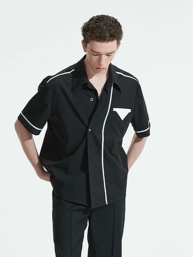 S-6XL 2022 New Men Women's Clothing Show Original Summer Slant Placket Irregular Splicing Short Shirt Plus Size Stage Costumes
S-6XL 2022 New Men Women's Clothing Show Original Summer Slant Placket Irregular Splicing Short Shirt Plus Size Stage Costumes
